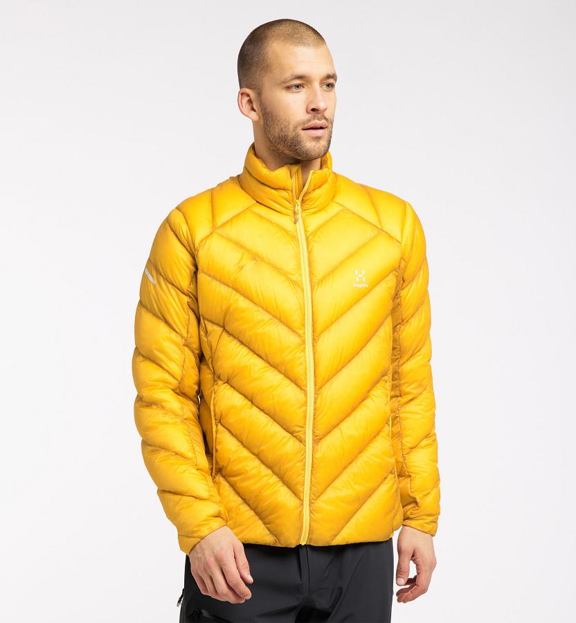 Haglöfs Mens L.I.M Essens Down Jacket Yellow New Zealand 34028MBXS